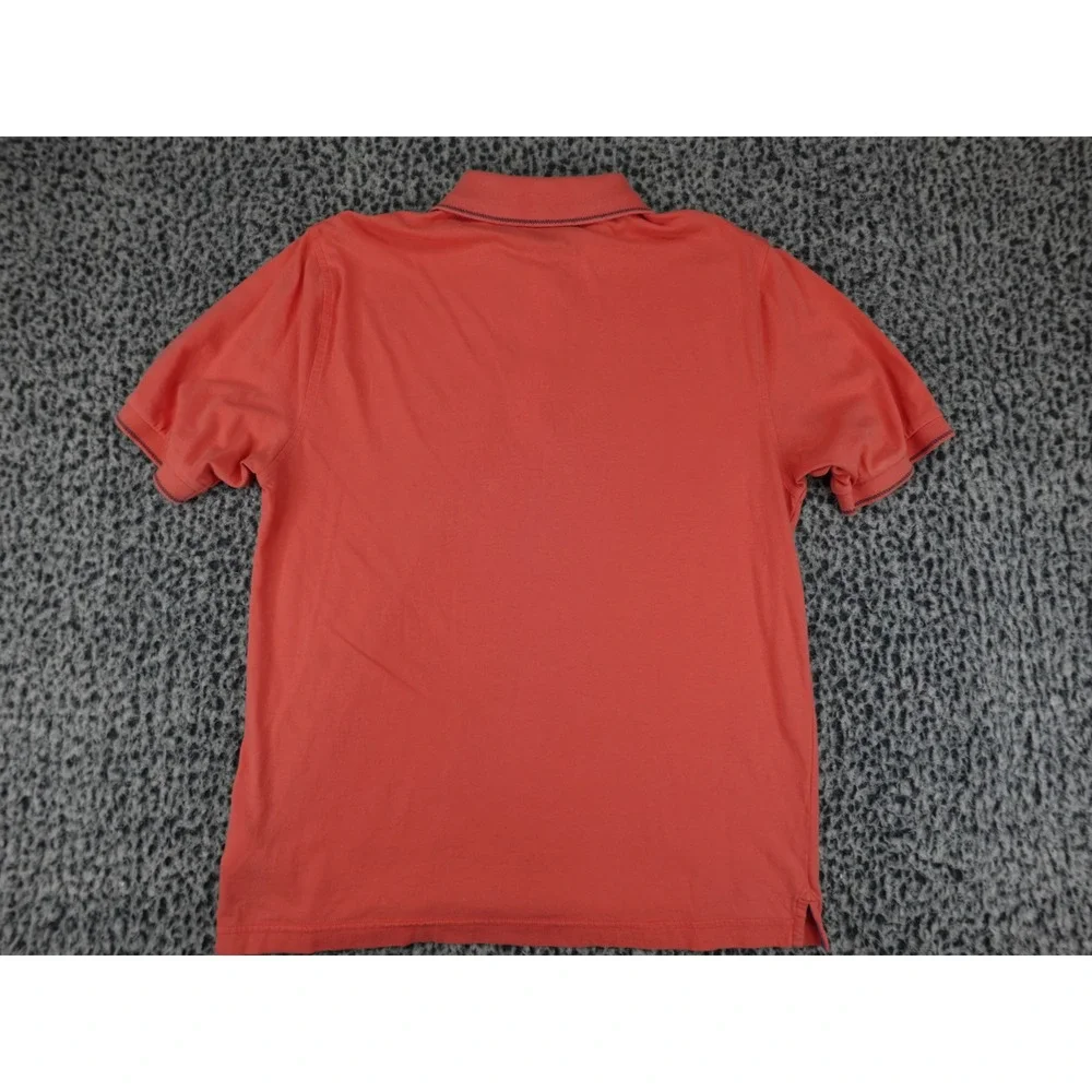 Brooks‎ Brothers 346 Polo Shirt Mens Medium Coral Pink Cotton Short Sleeve Logo